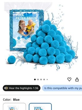 Blue Pool Filter Balls  - Multipurpose Replacement Media